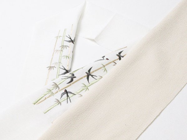 画像4: 刺繍半襟　竹燕　（01） (4)