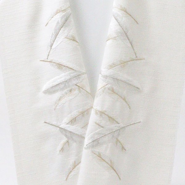 画像1: 刺繍半襟　羽根　（01） (1)