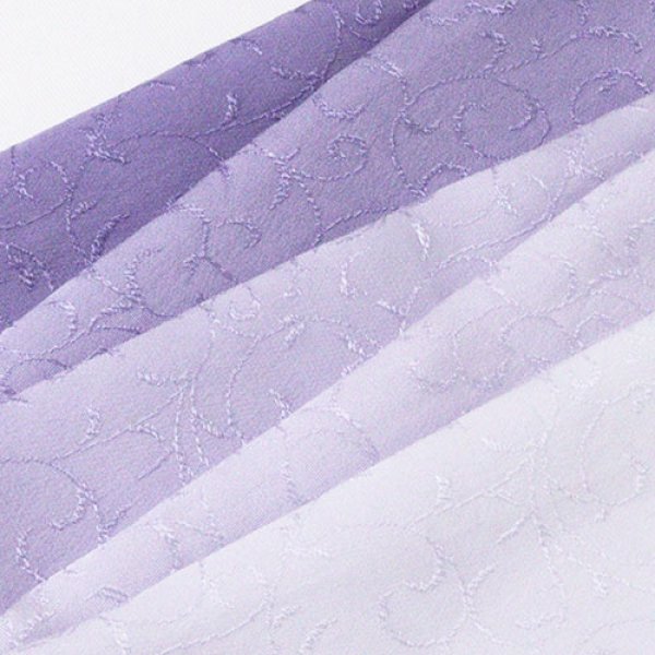 画像1: 帯揚げ　一色吸い上げぼかし　竜胆色（りんどういろ）（02） (1)