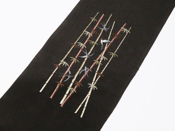 画像2: 刺繍半襟　竹燕　（04） (2)