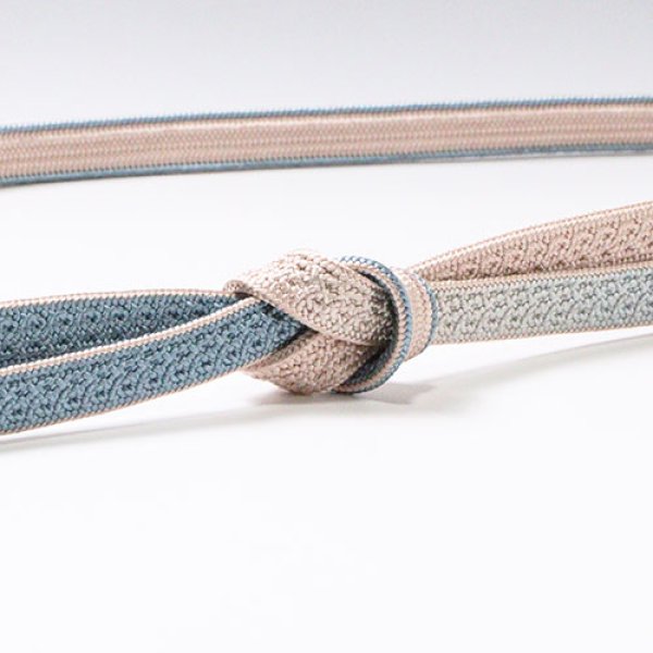 画像1: 帯締め　綾高麗耳付昼夜レインボー撚房　（06） (1)