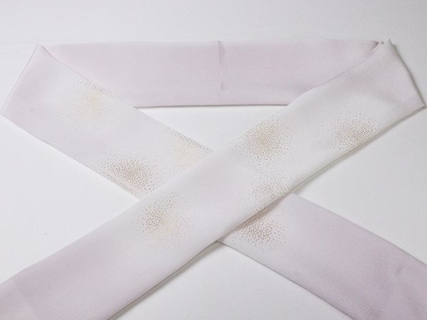 画像4: 帯揚げ　金銀箔ちらし　牡丹鼠（ぼたんねず）（01） (4)