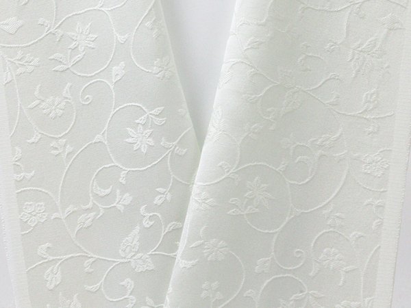 画像4: 半襟　紋意匠　更紗唐草　白緑（びゃくろく）（04） (4)