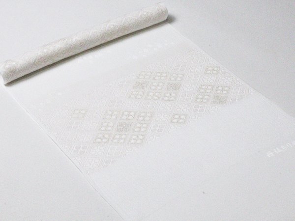 画像5: 帯揚げ　縫取しあわせ菱　白（しろ）（10） (5)