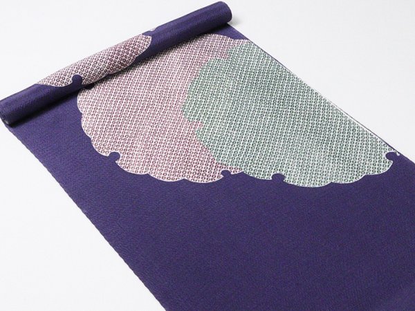 画像5: 帯揚げ　うずら縮緬雪輪染匹田　（04） (5)