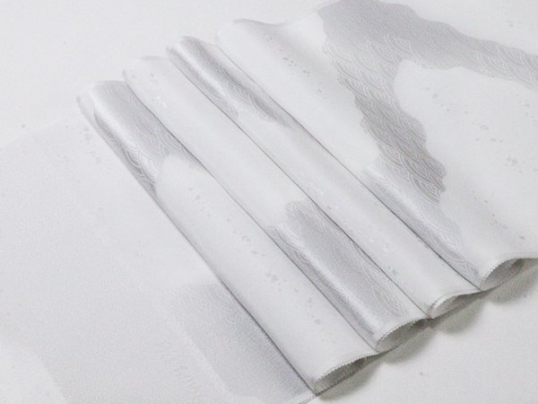 画像5: 帯揚げ　綸子白地道長ぼかし　（05） (5)