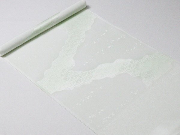 画像4: 帯揚げ　綸子白地道長ぼかし　（03） (4)