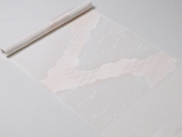 画像4: 帯揚げ　綸子白地道長ぼかし　（02） (4)