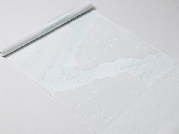 画像4: 帯揚げ　綸子白地道長ぼかし　（04） (4)