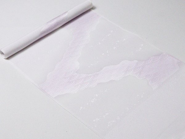 画像4: 帯揚げ　綸子白地道長ぼかし　（01） (4)