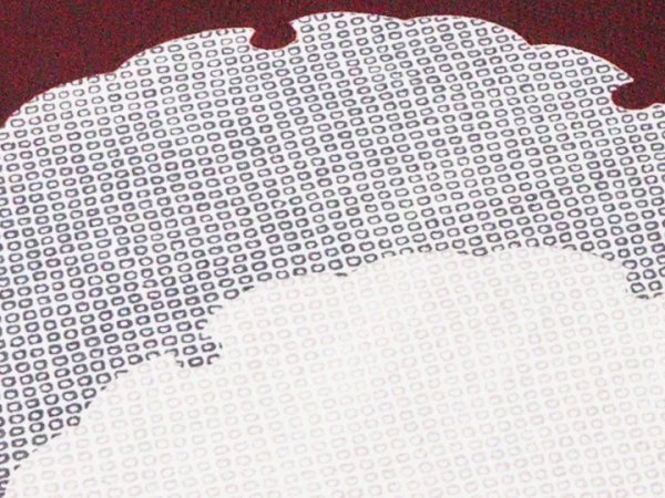 画像4: 帯揚げ　うずら縮緬雪輪染匹田　（01） (4)