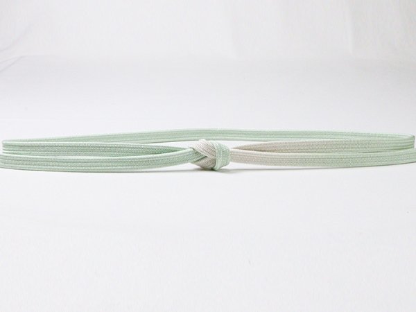 画像3: 帯締め　角朝片胴ぼかし砂子銀散し撚房　（05） (3)