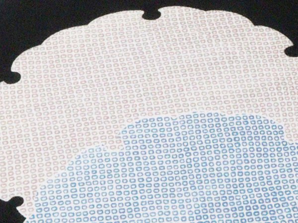 画像4: 帯揚げ　うずら縮緬雪輪染匹田　（06） (4)