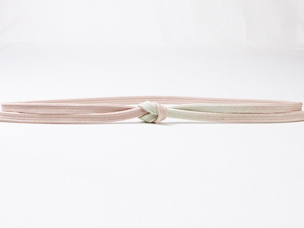 画像3: 帯締め　角朝片胴ぼかし砂子銀散し撚房　（03） (3)