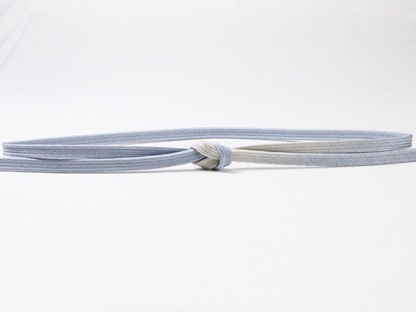画像3: 帯締め　角朝片胴ぼかし砂子銀散し撚房　（07） (3)