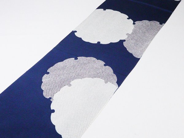 画像2: 帯揚げ　うずら縮緬雪輪染匹田　（03） (2)