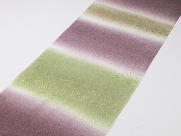 画像2: 帯揚げ　三色段ぼかし金散し　（03） (2)