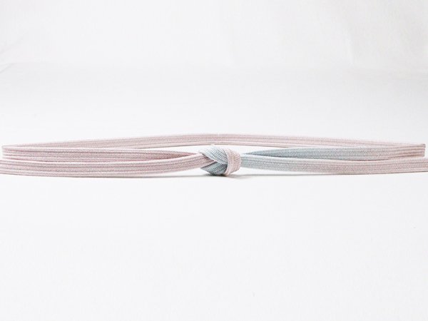 画像3: 帯締め　角朝片胴ぼかし砂子銀散し撚房　（02） (3)