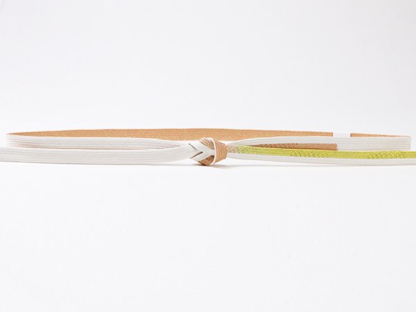 画像3: 帯締め　高麗片胴二色立別金散し　（02） (3)