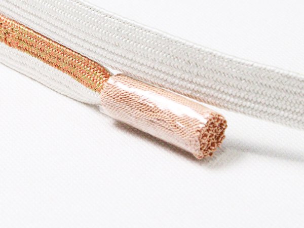 画像5: 帯締め　高麗片胴二色立別金散し　（01） (5)