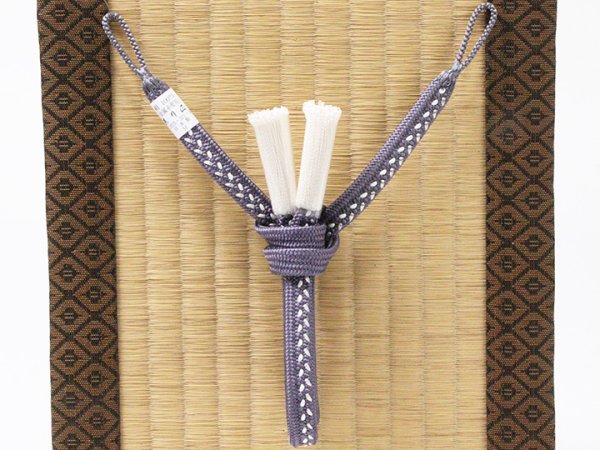 画像4: 紳士羽織紐　角朝あられ別玉撚房　深紫（ふかむらさき）（05） (4)