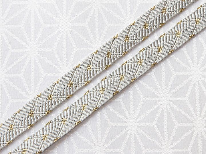 帯締め 唐組金糸入り撚房 白鼠（しろねず）（05） ｜京都の着物和装 