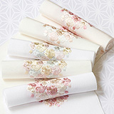 刺繍半襟　丸紋桜