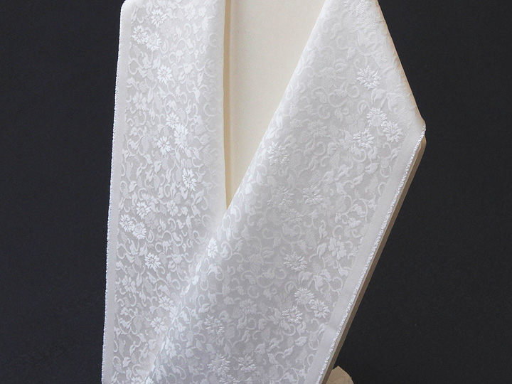 白半襟 柄 正絹 風通三重織 花詰（はなづめ）｜京都の着物和装小物 ゑり正