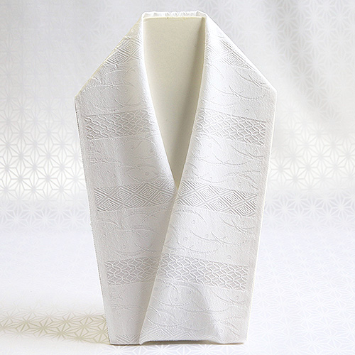 白半襟 柄 正絹紋意匠 雪輪露芝（ゆきわつゆしば）｜京都の着物和装小物 ゑり正