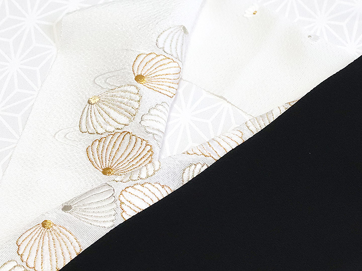 独創的 綸子 刺繍×絞り k-1741 紋なし 訪問着 袷 広衿 正絹 着物・浴衣