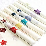 紋紗帯揚げ　二色桔梗に露芝
