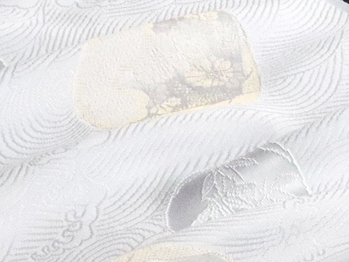 黒留袖（礼装用）帯揚げ 紋意匠縫取り ＜波に貝絵＞｜京都の着物和装小物 ゑり正