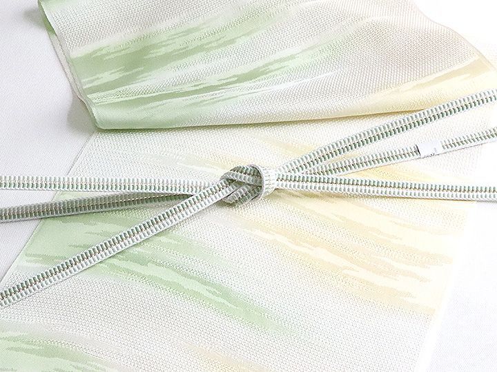 帯揚げ メッシュ霞二色ぼかし 淡黄（たんこう）／夏虫色（なつ
