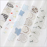 半襟　麻絽 刺繍いろいろ