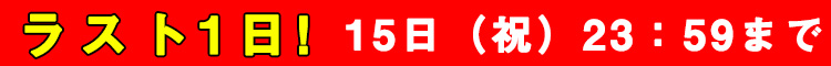 ラスト1日
