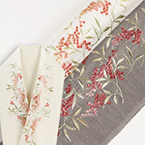 刺繍半襟　南天