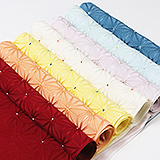 絞り帯揚げ　麻の葉ツマミ