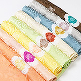 絞り帯揚げ　輪出し白場取り小花