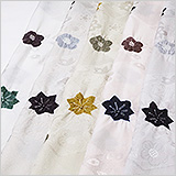 帯揚げ　輪出し二色梅紅葉