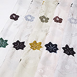 帯揚げ　輪出し二色梅紅葉