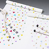 帯揚げ　うろこ七色散し