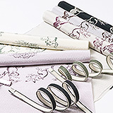 友禅帯揚げ　鳥獣戯画