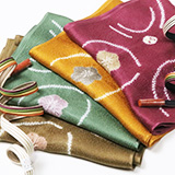 帯揚げ　輪出し縫い〆水紋に傘巻き