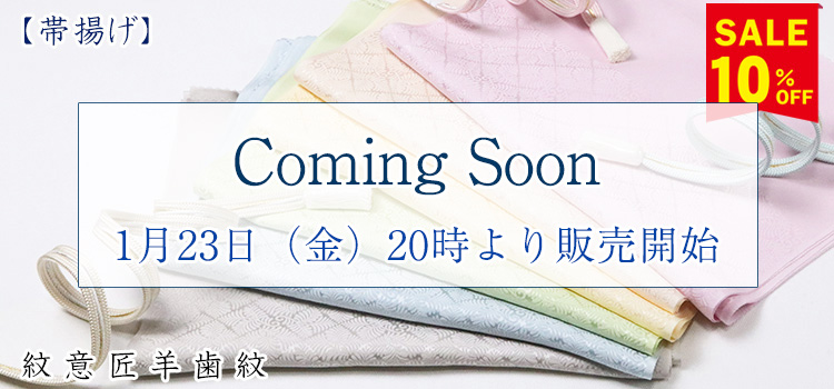 帯揚げ　紋意匠羊歯紋