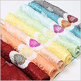 帯揚げ　輪出し白場取り小花