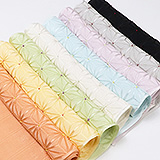 絞り帯揚げ　麻の葉ツマミ