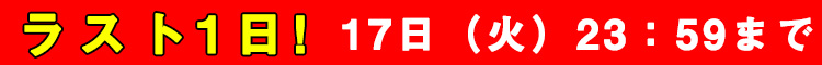 ラスト1日