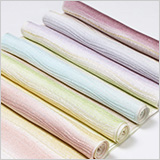 帯揚げ　唐織三色段ぼかし