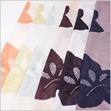 帯揚げ　絽輪出し大桔梗