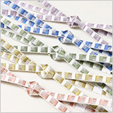 帯締め　レース綾竹すだれ濃淡袴房